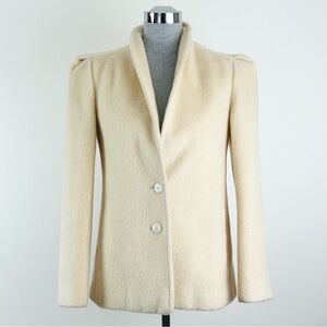 Vintage Forstmann Fabrics Wool Cream‎ Coat